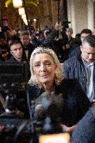Trial of Marine Le Pen and RN s officials during a break - Paris AJ