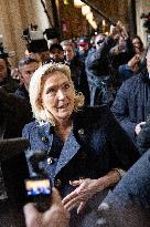 Trial of Marine Le Pen and RN s officials during a break - Paris AJ