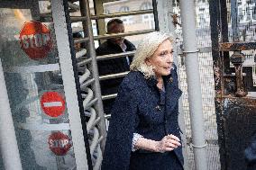 Trial of Marine Le Pen and RN s officials during a break - Paris AJ