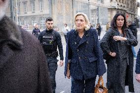 Trial of Marine Le Pen and RN s officials during a break - Paris AJ