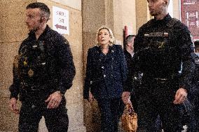Trial of Marine Le Pen and RN’s officials during a break - Paris AJ