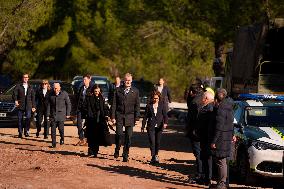 Royals Visit To Command Post After Adamuz Railway Train Accident - Spain