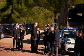 Royals Visit To Command Post After Adamuz Railway Train Accident - Spain
