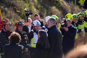 Royals Visit To Command Post After Adamuz Railway Train Accident - Spain