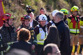 Royals Visit To Command Post After Adamuz Railway Train Accident - Spain