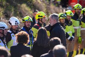 Royals Visit To Command Post After Adamuz Railway Train Accident - Spain