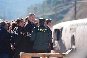 Royals Visit To Command Post After Adamuz Railway Train Accident - Spain