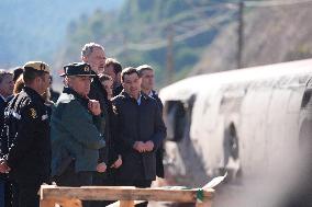Royals Visit To Command Post After Adamuz Railway Train Accident - Spain
