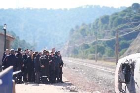 Royals Visit To Command Post After Adamuz Railway Train Accident - Spain