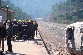 Royals Visit To Command Post After Adamuz Railway Train Accident - Spain