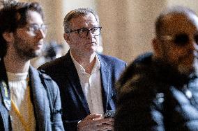 Trial of Marine Le Pen and RN’s officials during a break - Paris AJ