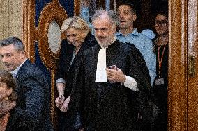 Trial of Marine Le Pen and RN’s officials during a break - Paris AJ