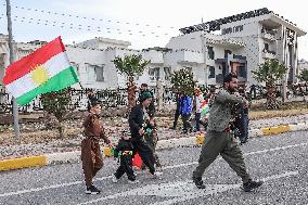 Demonstration in Support of Kurds in Syria - Iraq