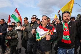 Demonstration in Support of Kurds in Syria - Iraq
