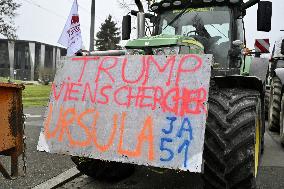 Farmers Demonstrate Against the EU-Mercosur Agreement - Strasbourg
