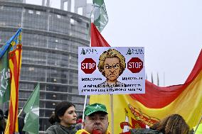 Farmers Demonstrate Against the EU-Mercosur Agreement - Strasbourg