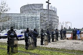 Farmers Demonstrate Against the EU-Mercosur Agreement - Strasbourg