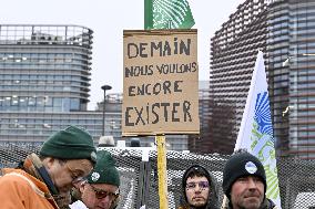 Farmers Demonstrate Against the EU-Mercosur Agreement - Strasbourg