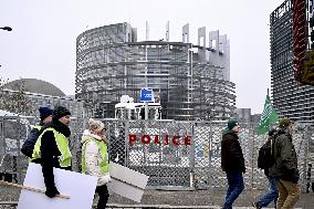 Farmers Demonstrate Against the EU-Mercosur Agreement - Strasbourg
