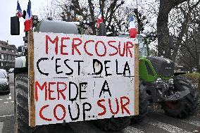 Farmers Demonstrate Against the EU-Mercosur Agreement - Strasbourg