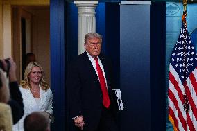 Trump Joins White House Briefing
