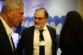 Macron and with leaders of AI companies at World Economic Forum annual meeting - Davos