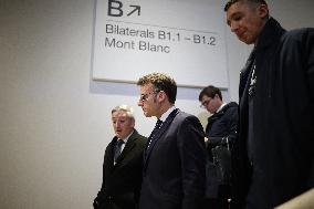 Macron at the Business France event during World Economic Forum annual meeting - Davos