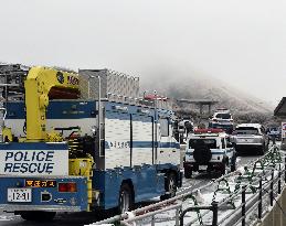 Search for missing helicopter on Mt. Aso