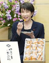 Japan PM Takaichi presented dried persimmons