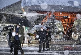 Snow in central Japan