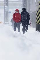 Heavy snowfall in Japan