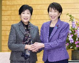 Japan PM Takaichi meets Tokyo Gov. Koike
