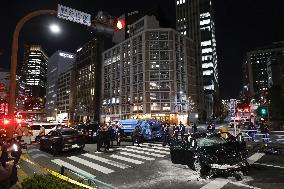 Multivehicle crash in Tokyo