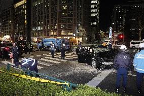 Multivehicle crash in Tokyo