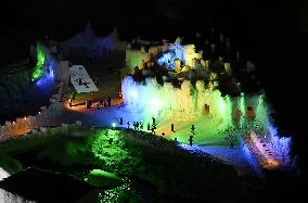 Icefall festival in Hokkaido