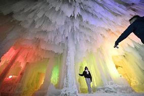 Icefall festival in Hokkaido