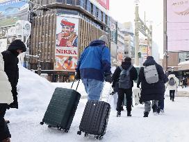 Heavy snow in Hokkaido