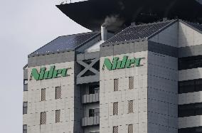 Nidek exterior, logo, and signboard