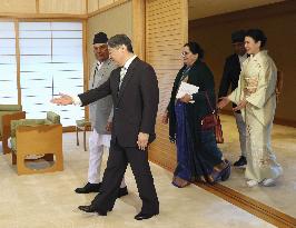 Japan emperor meets Nepalese president