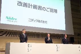 Nidek Press Conference Regarding Publication of “Improvement Plan and Status Report”