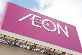 Aeon signboard and logo