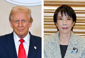 Japan PM Takaichi and U.S. President Trump
