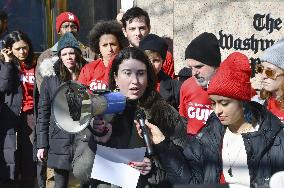 Rally protesting Washington Post layoffs