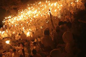 Fire festival in western Japan