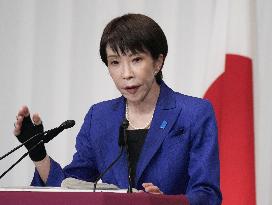 PM Takaichi meets press after historic election victory