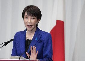 PM Takaichi meets press after historic election victory