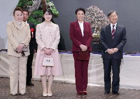 Emperor at bonsai exhibition