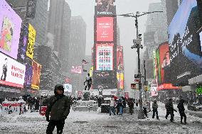 Snowstorm in New York