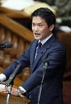 Japan main opposition party's leader Ogawa in parliament
