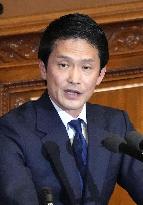 Japan main opposition party's leader Ogawa in parliament